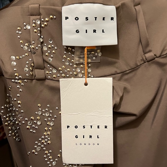 Poster‎ Girl Pants Yazmine Low-Waist Flared Embellished Studded Y2K 90s Trousers - Picture 11 of 13